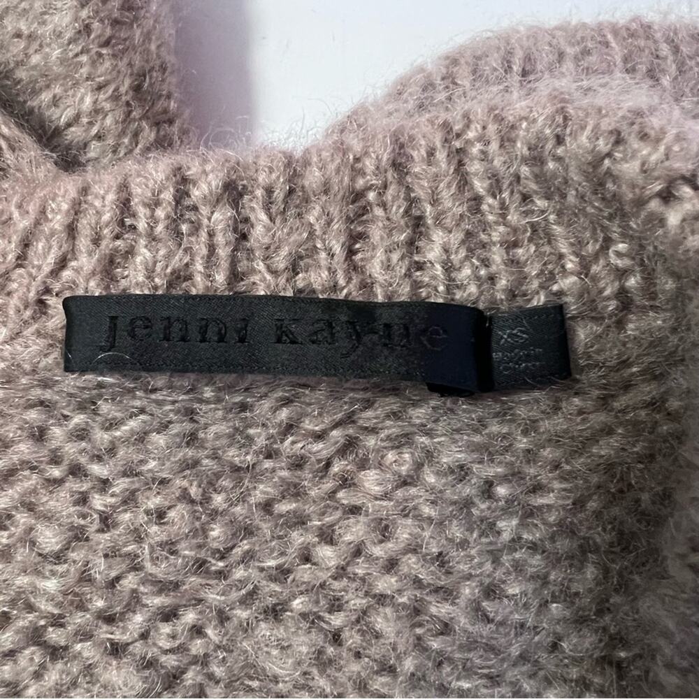 Jenni Kayne Mohair Boyfriend Cardigan Button Sweater in Brown Driftwood Sz XS - Picture 8 of 8